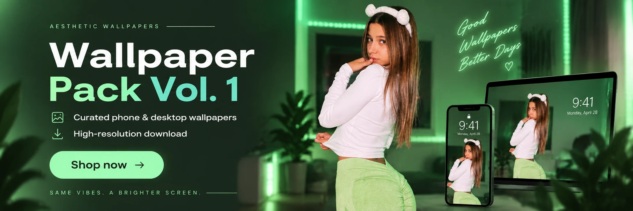 Wallpaper Pack Vol. 1 — curated phone and desktop wallpapers